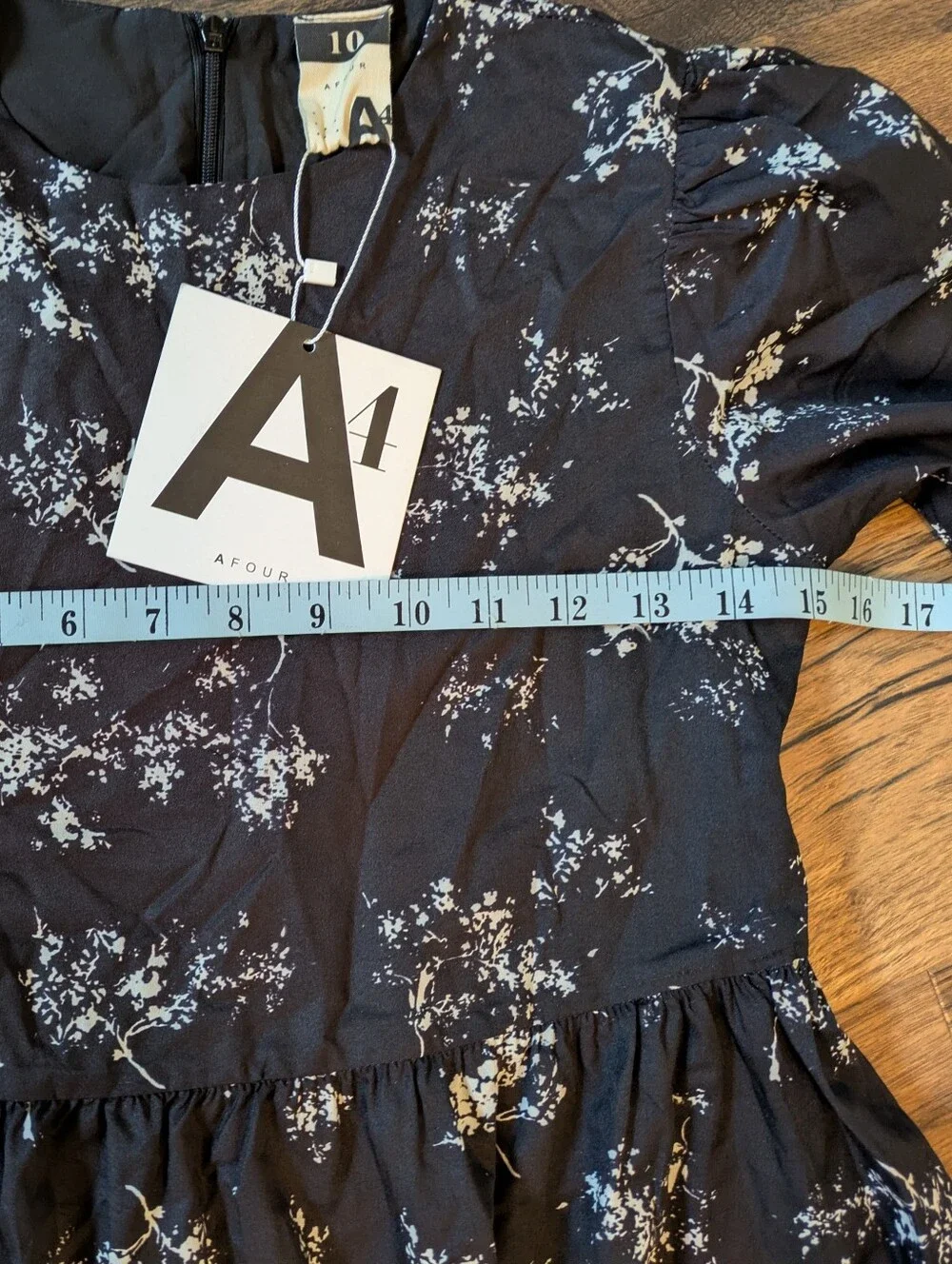 AFour NWT Modest Floral Tiered Maxi Dress 10 XS Cottagecore Whimsigoth Ruffle